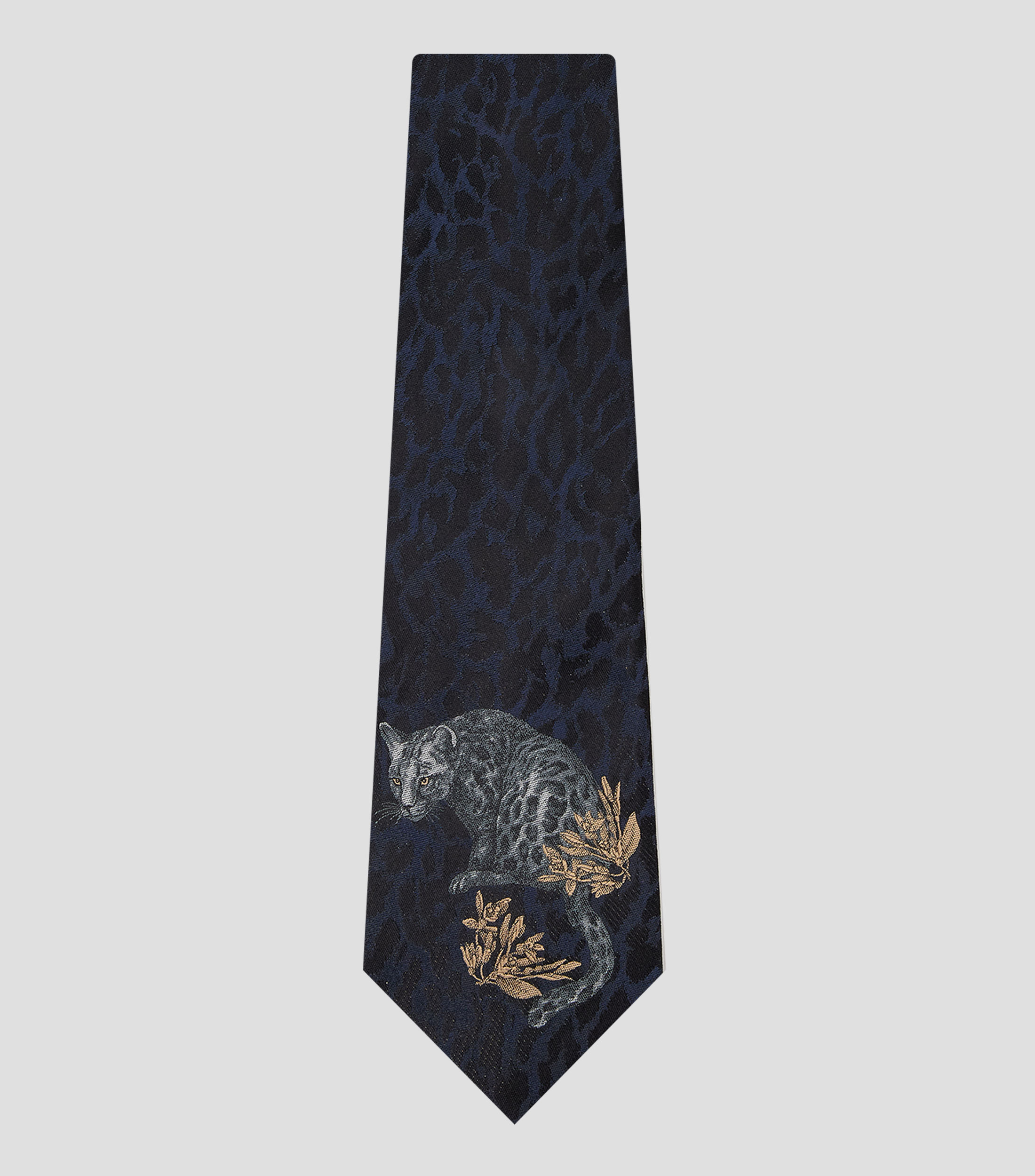 Corbata ancha de seda estampada